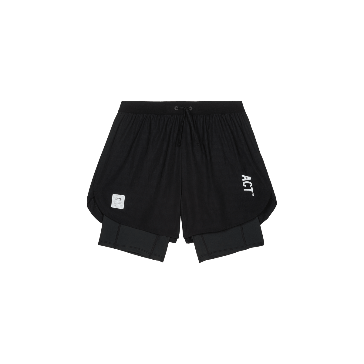 ShellLight Short 2en1 Noir - ACT Running - Aura Store - vue 1
