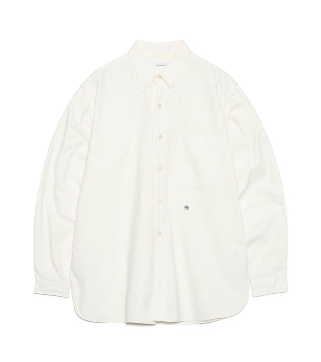 BUTTON DOWN WIND SHIRT - White NANAMICA - packshot de face