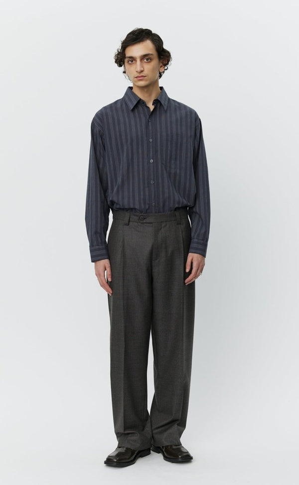 SERVICE TROUSERS - Warm Grey Twist Wool MFPEN