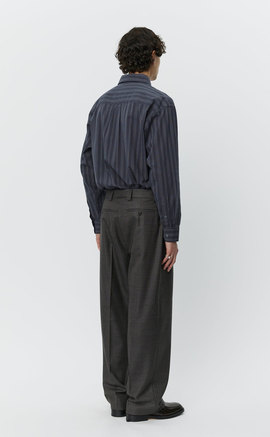 SERVICE TROUSERS - Warm Grey Twist Wool MFPEN