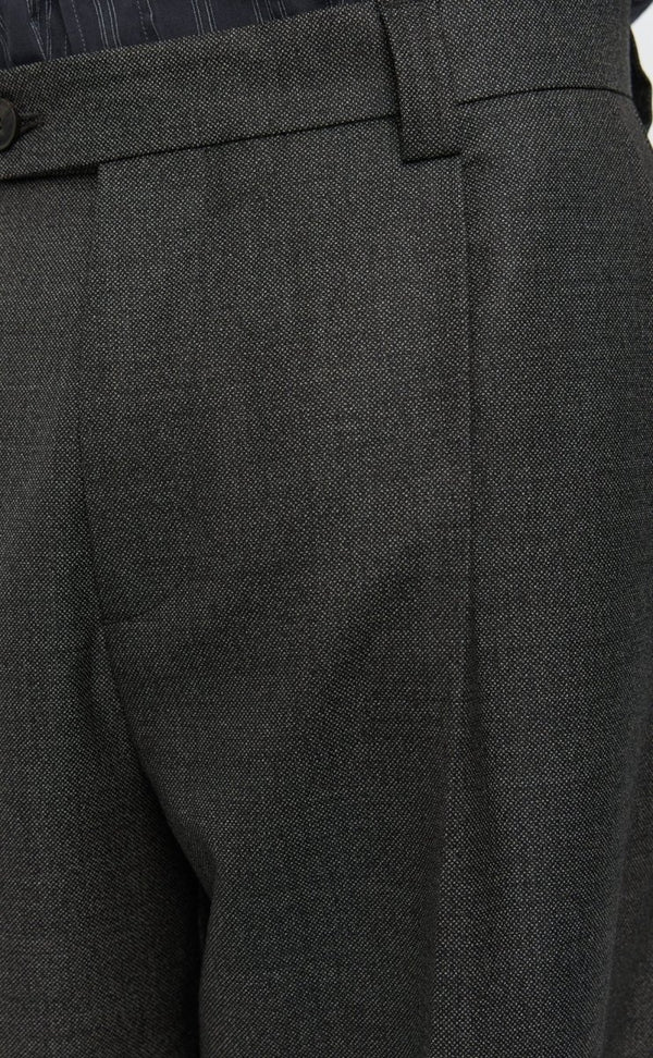 SERVICE TROUSERS - Warm Grey Twist Wool MFPEN