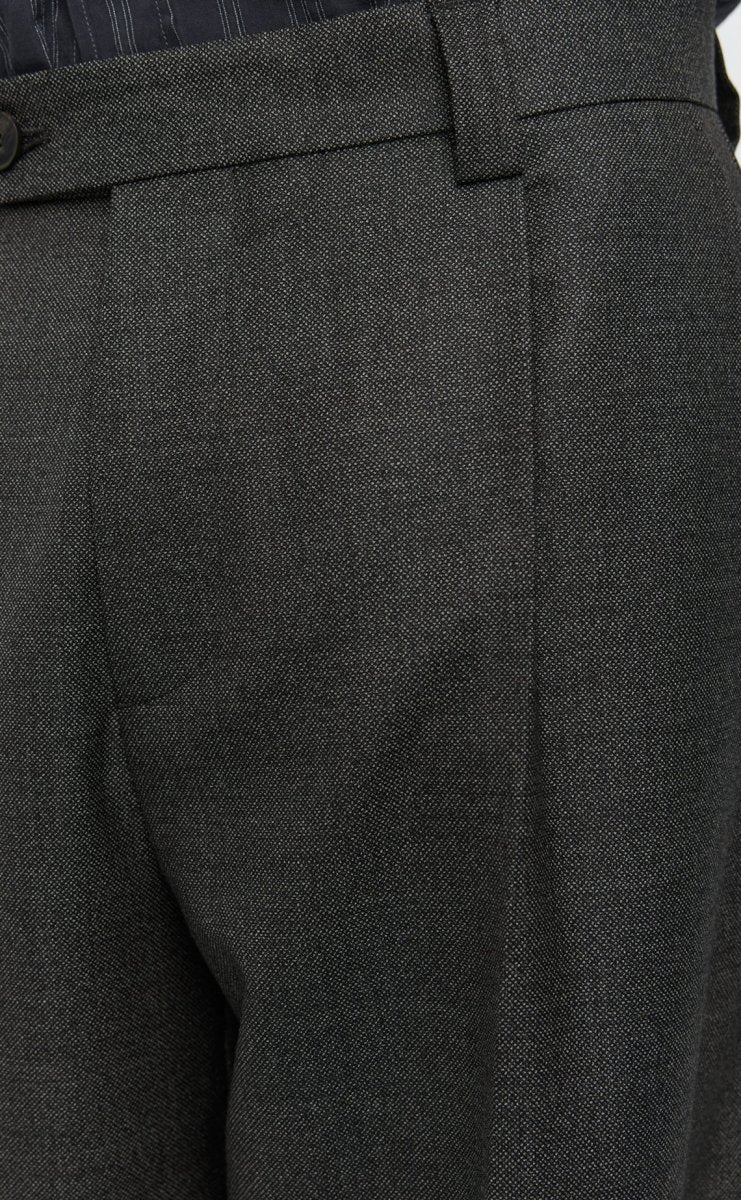 SERVICE TROUSERS - Warm Grey Twist Wool MFPEN
