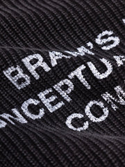 Stamp Knit Bram's Fruit charcoal black, détail artwork stamp