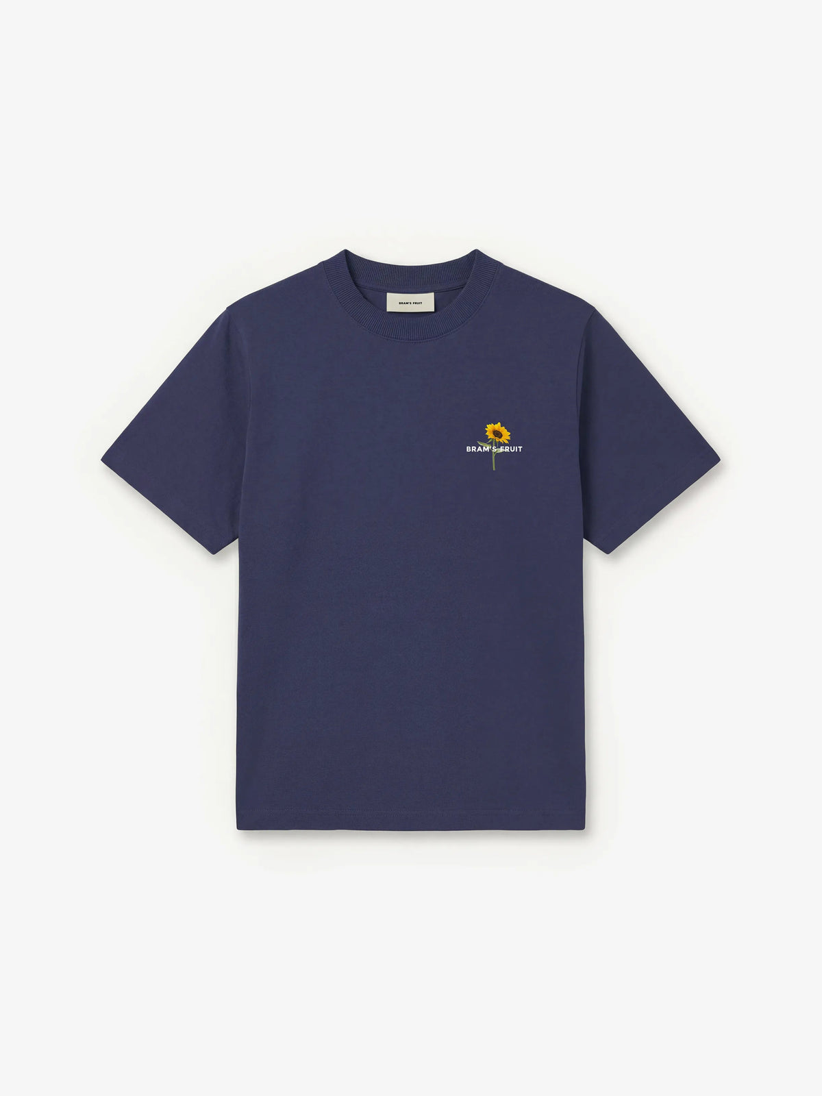 Sunflower T-shirt Bram's Fruit midnight blue, artwork tournesol sur la poitrine — photo 1