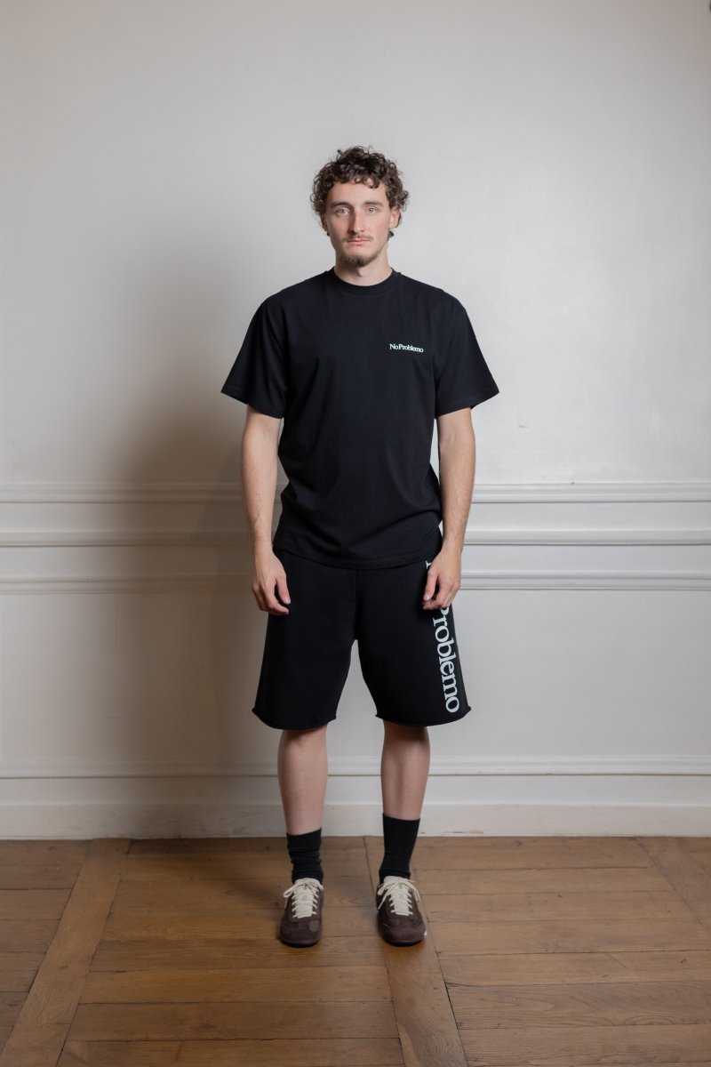 T-shirt Aries Mini Problemo noir coton porté de face — photo 1