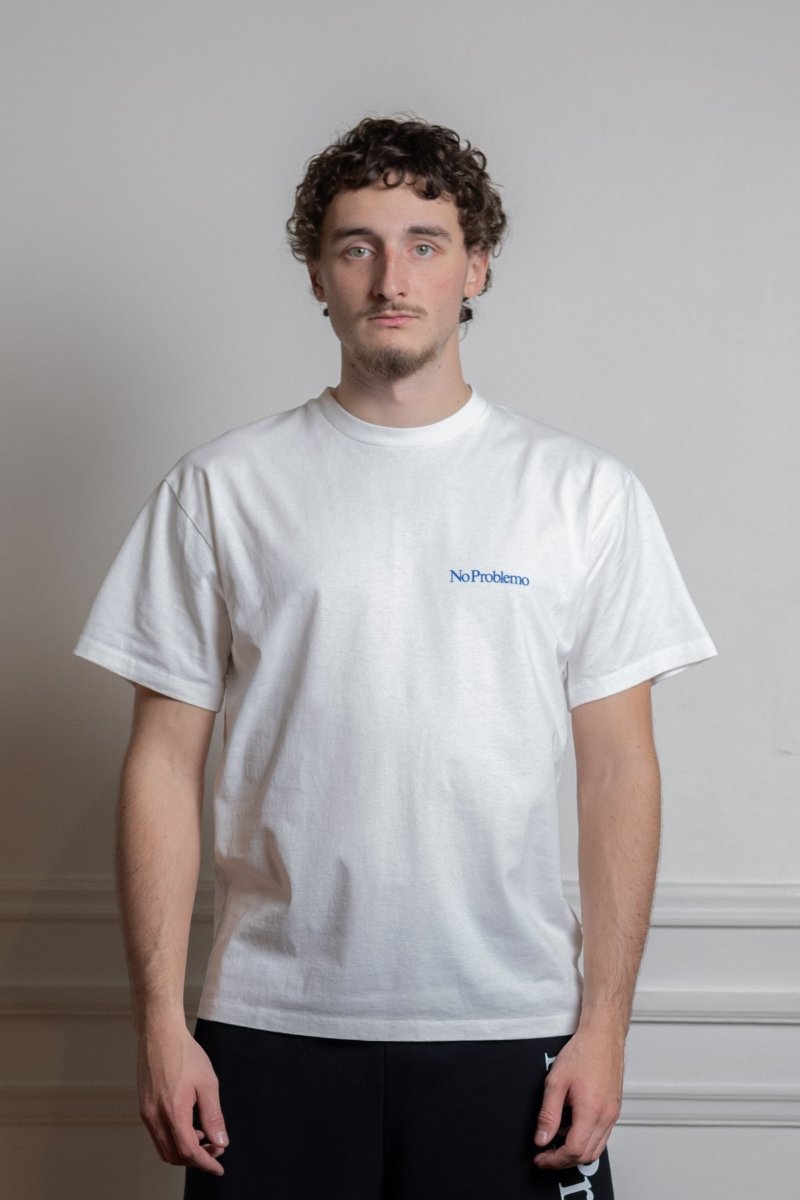  T-shirt No Problemo Mini Problemo blanc, vue rapprochée du jersey coton — photo 2