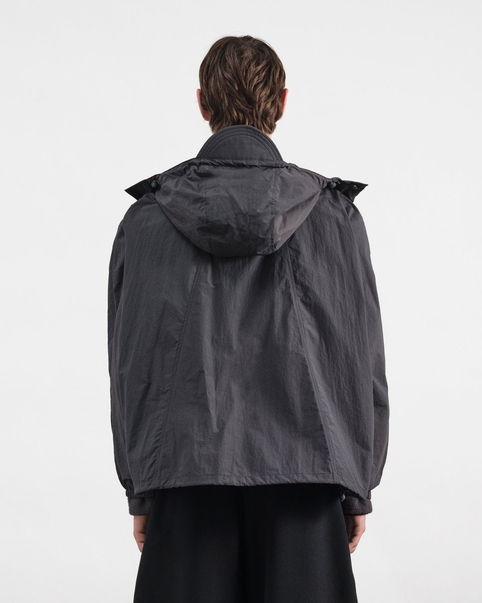 Veste légère à capuche YMC Bonehead Jacket grise, coton recyclé déperlant - Aura Store — photo 5