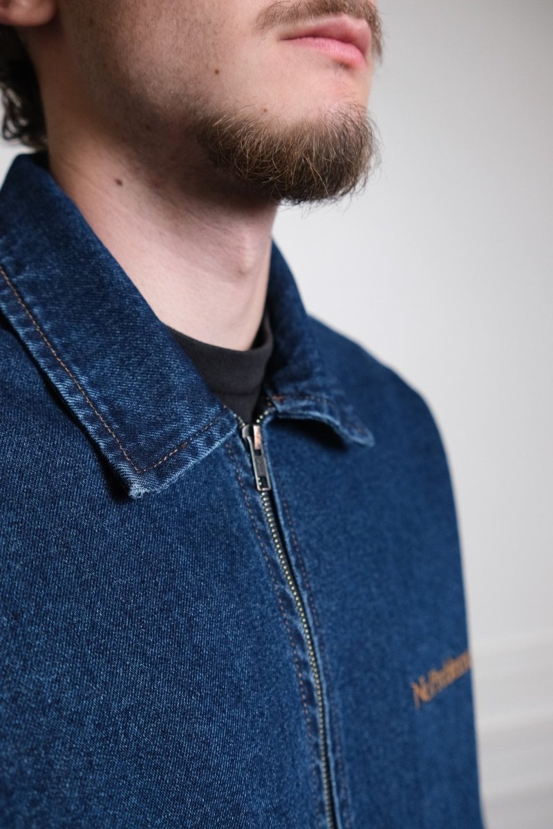 Veste No Problemo Nayoko denim détail broderie poitrine et boutons
