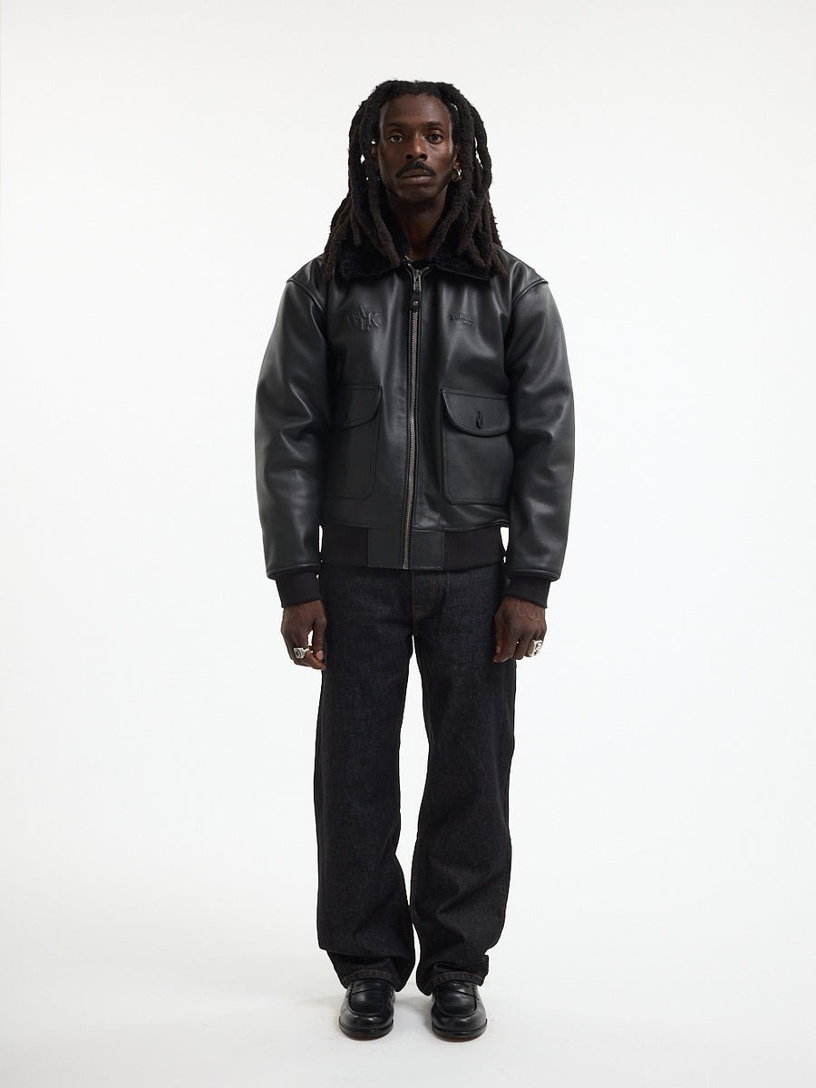 Walk in Paris x Schott NYC Onyx flight jacket - Aura Store - vue 8