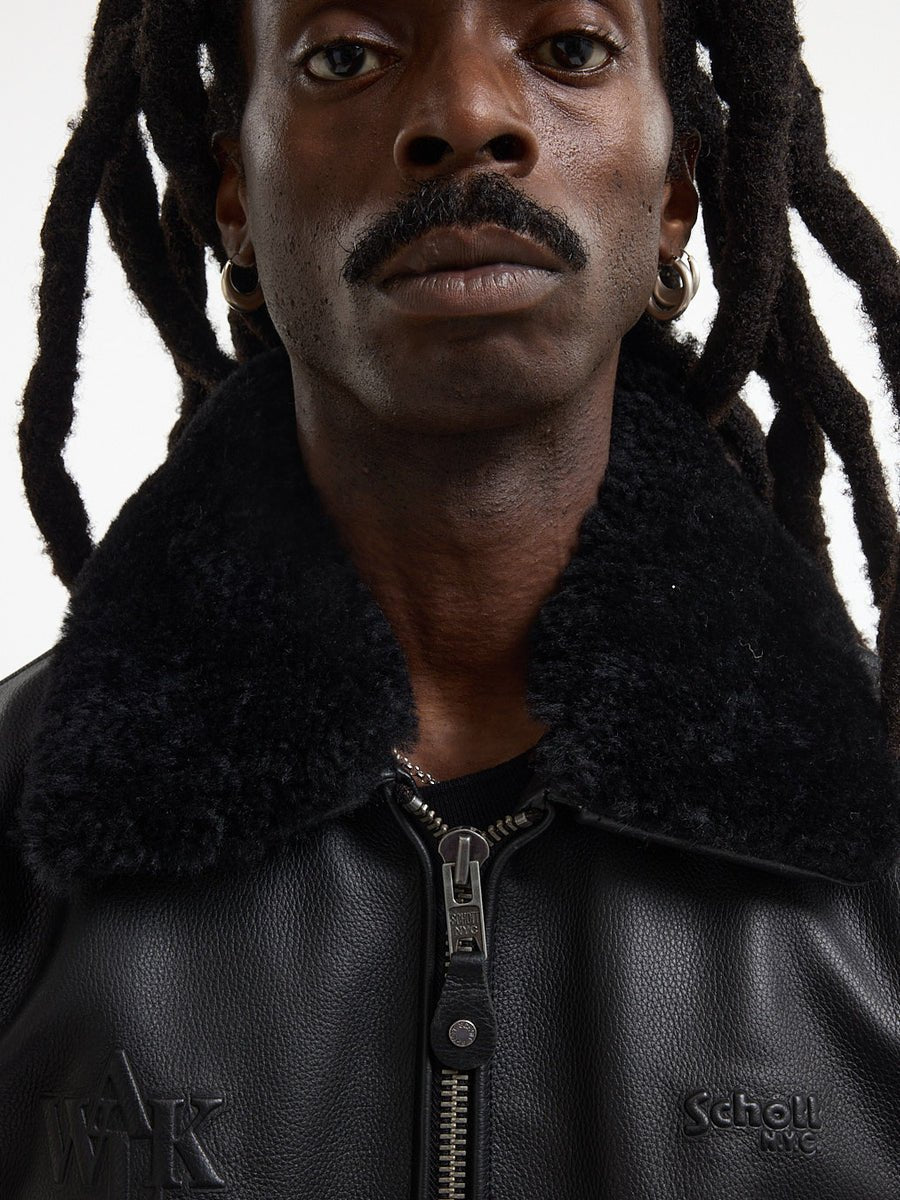 Walk in Paris x Schott NYC Onyx flight jacket - Aura Store - vue 9