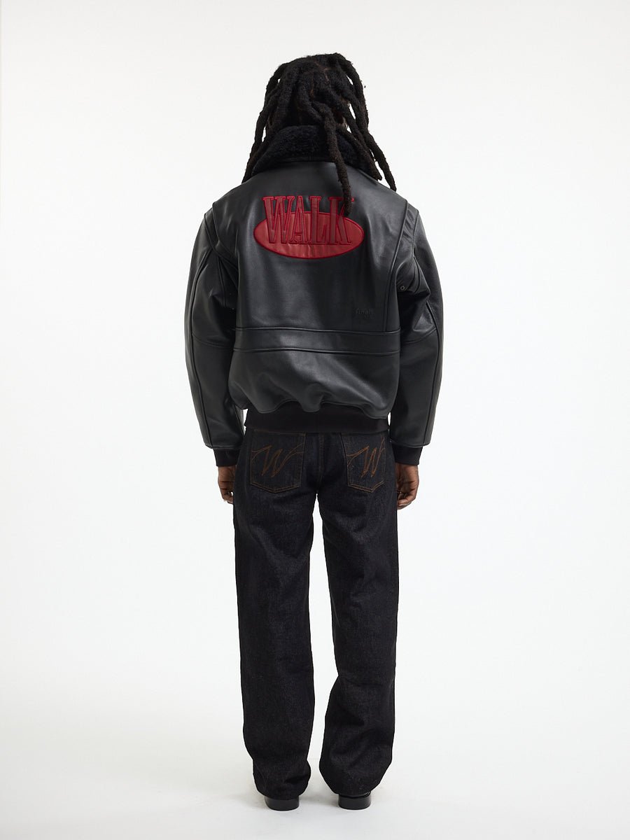 Walk in Paris x Schott NYC Onyx flight jacket - Aura Store - vue 6