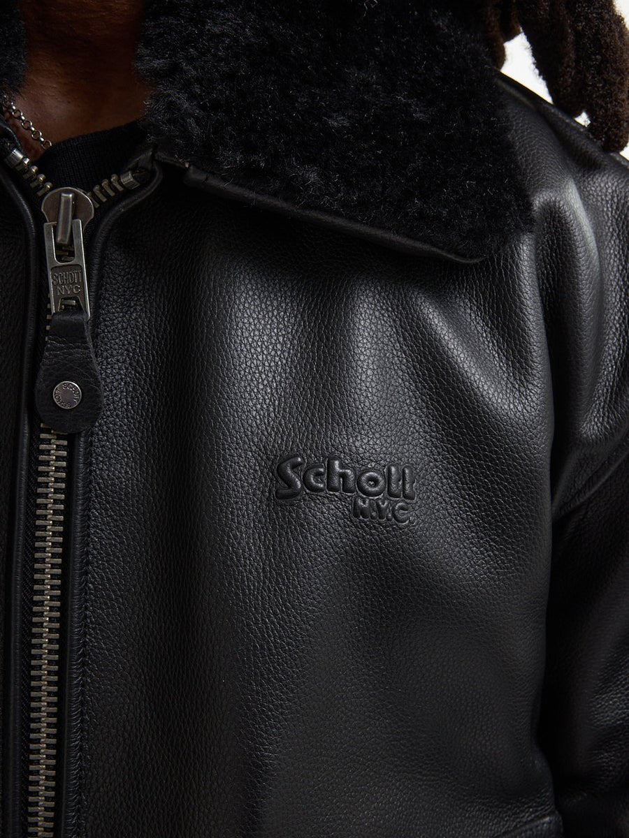Walk in Paris x Schott NYC Onyx flight jacket - Aura Store - vue 11