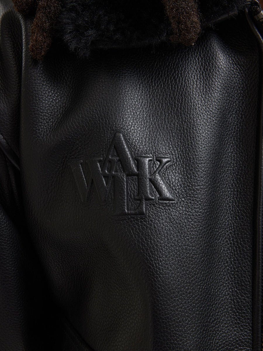 Walk in Paris x Schott NYC Onyx flight jacket - Aura Store - vue 12