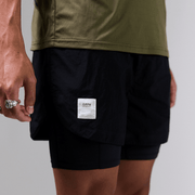 ShellLight Short 2en1 Noir - ACT Running - Aura Store - vue 4
