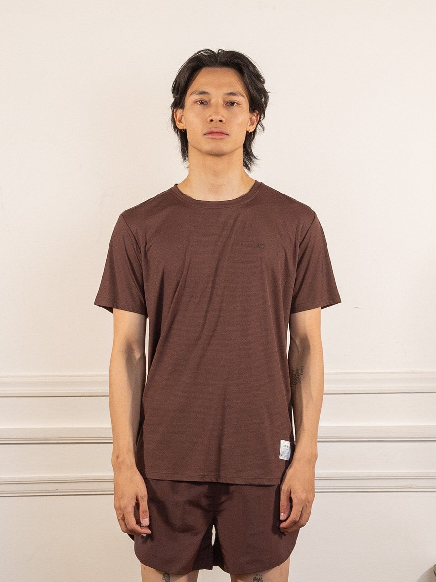BioPerf - T-Shirt - Marron - ACT Running - vue de face portée