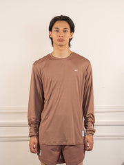 BioPerf - T-Shirt ML - Terracotta - ACT Running - vue de face portée