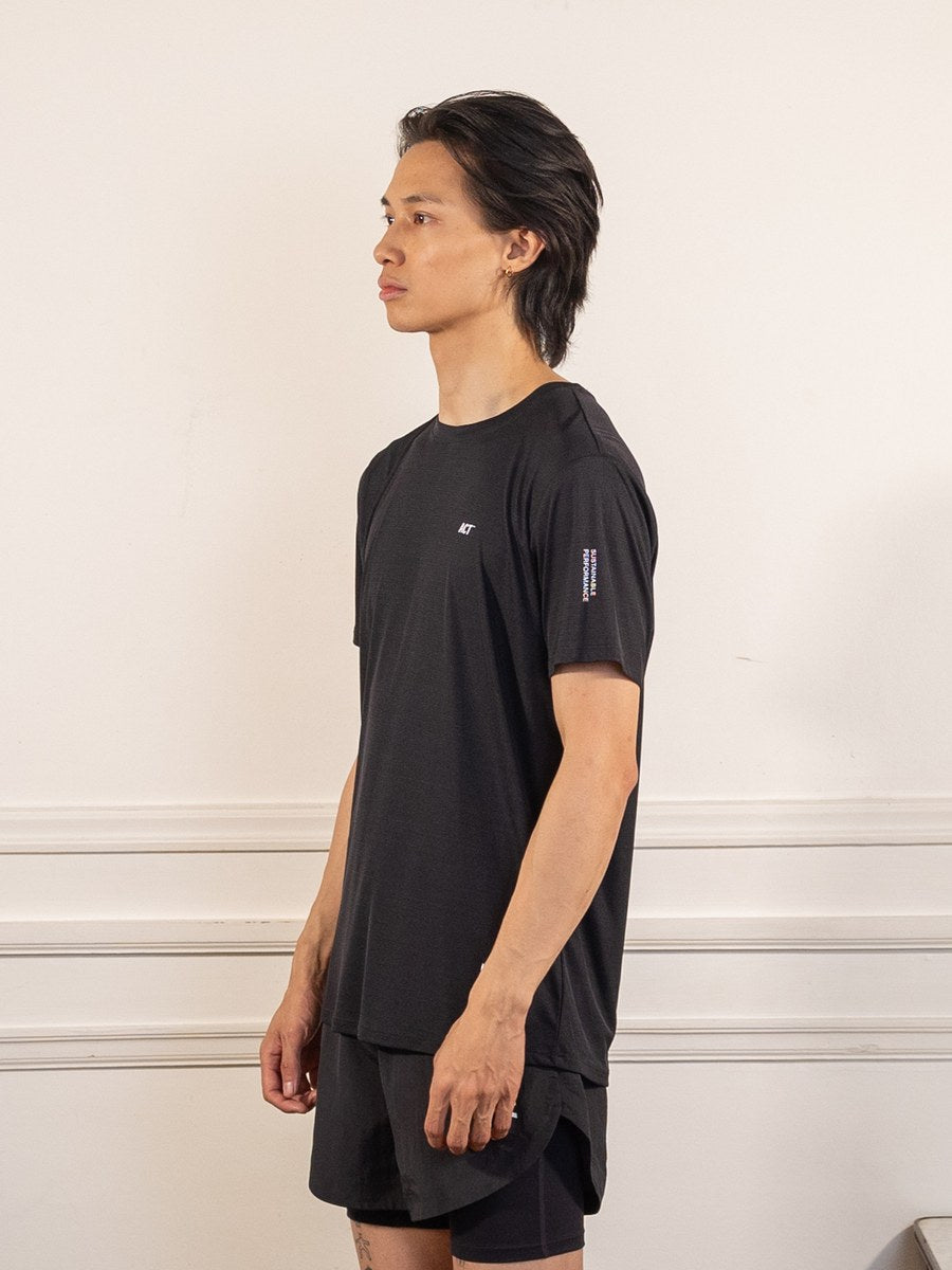 BioPerf - T-Shirt - Noir - ACT Running - vue de profil portée
