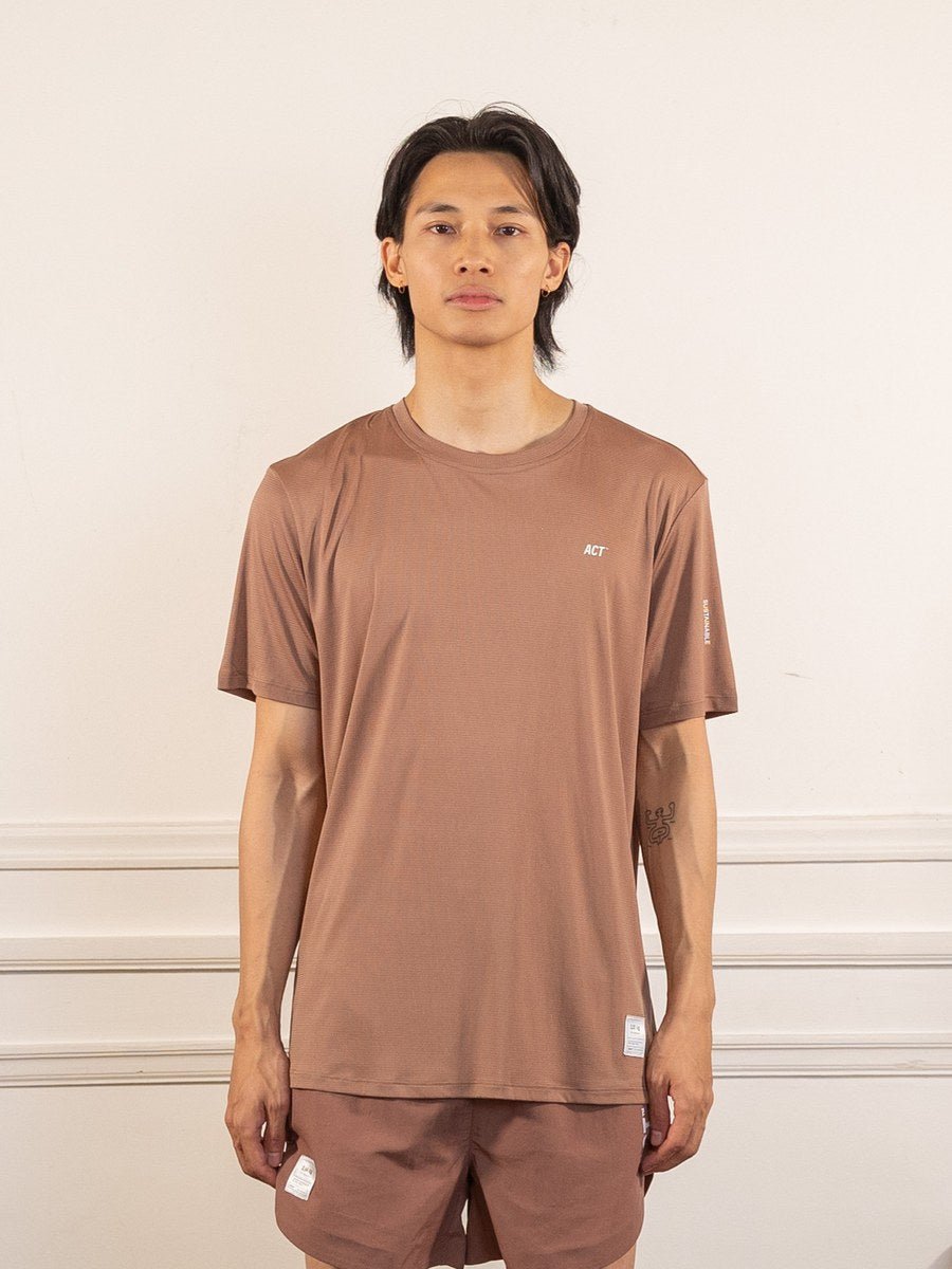 BioPerf - T-Shirt - Terracotta - ACT Running - vue de face portée