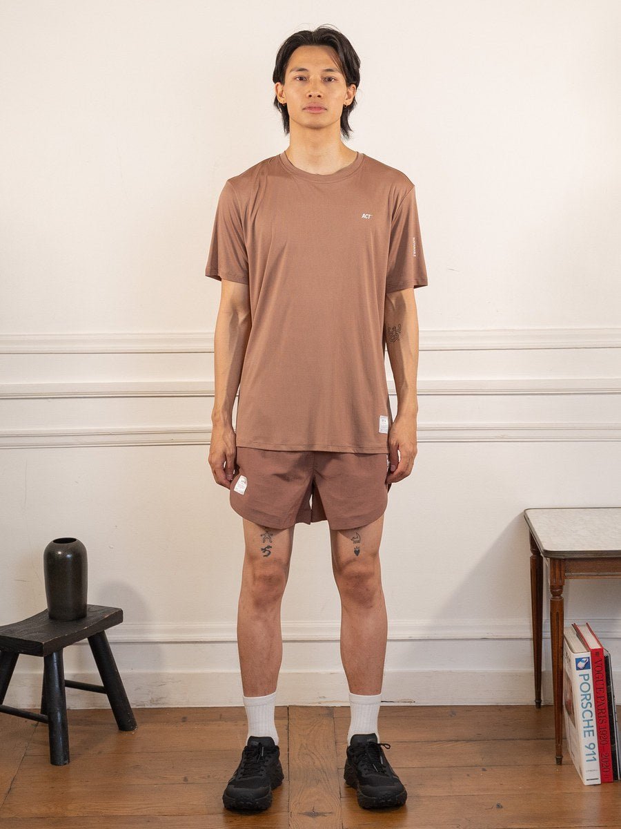 BioPerf - T-Shirt - Terracotta - ACT Running - vue portée en pied