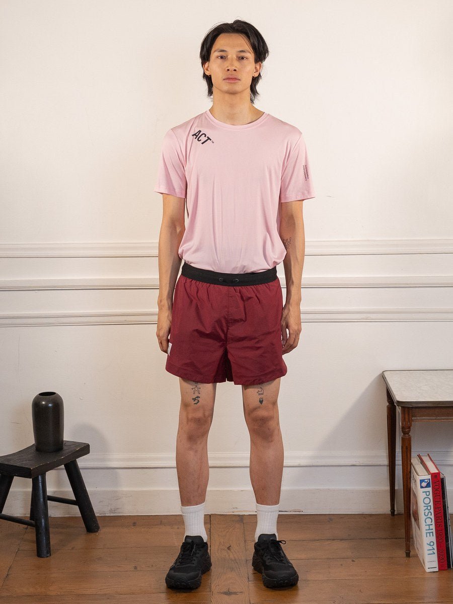 BioRip - Short - Bordeaux - ACT Running - vue portée en pied