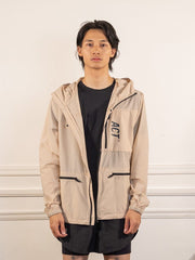 BioRip - WindBreaker - Beige - ACT Running - vue de face portée