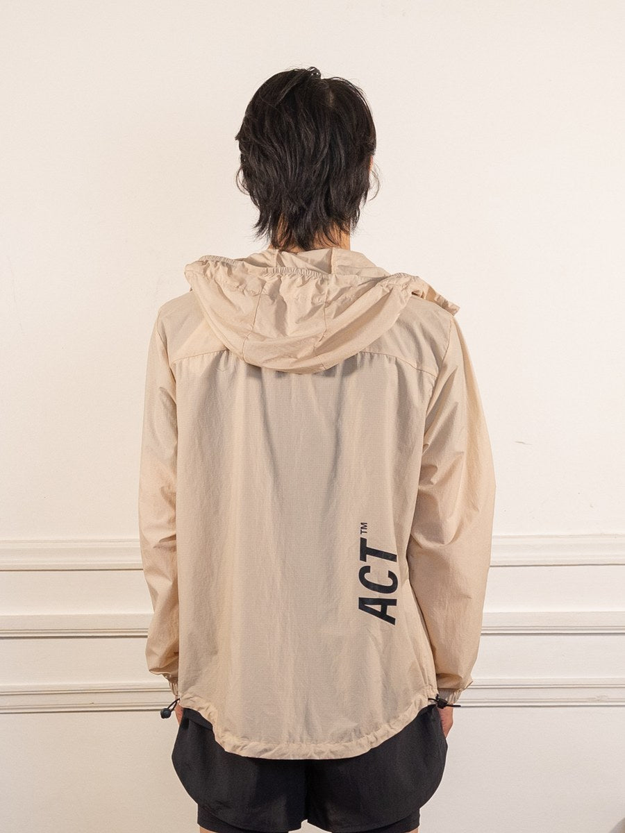 BioRip - WindBreaker - Beige - ACT Running - vue de dos portée