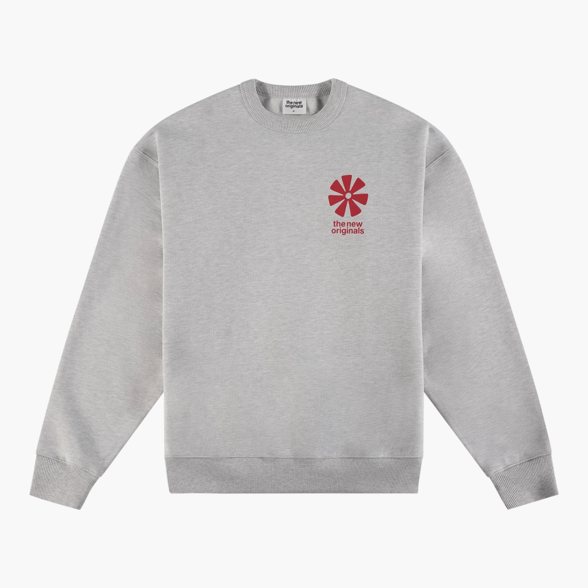 Adinkra Crewneck Light Grey TNO porté – vêtements homme Rennes – Aura Store