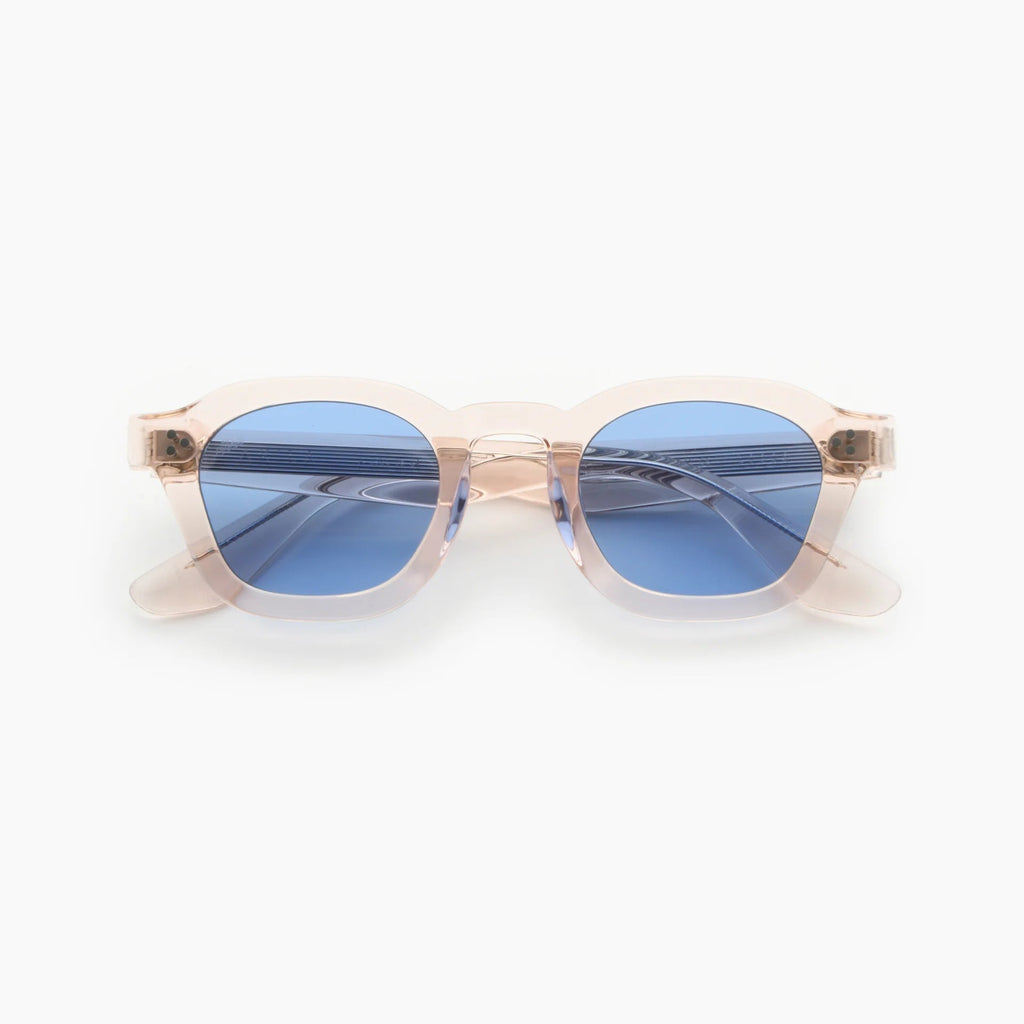 Lunettes de soleil Akila Logos monture champagne verres bleus azur boutique accessoires mode Rennes centre ville