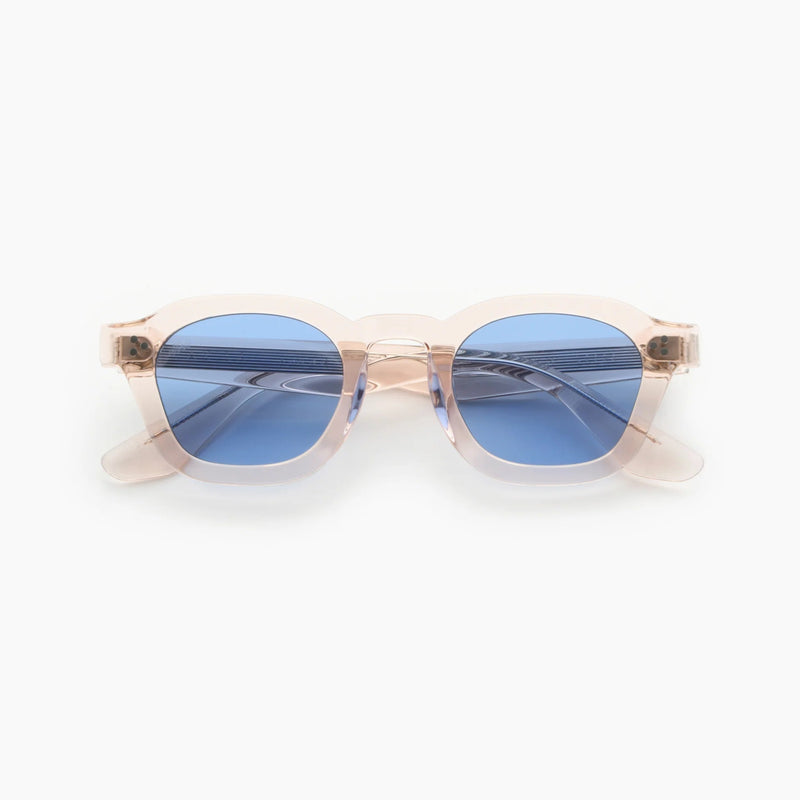 Lunettes de soleil Akila Logos monture champagne verres bleus azur boutique accessoires mode Rennes centre ville