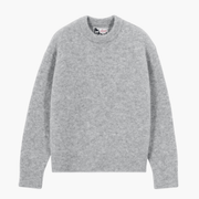Détail Alpaca Jumper Gris Chiné Clair – boutique homme Rennes – Aura Store