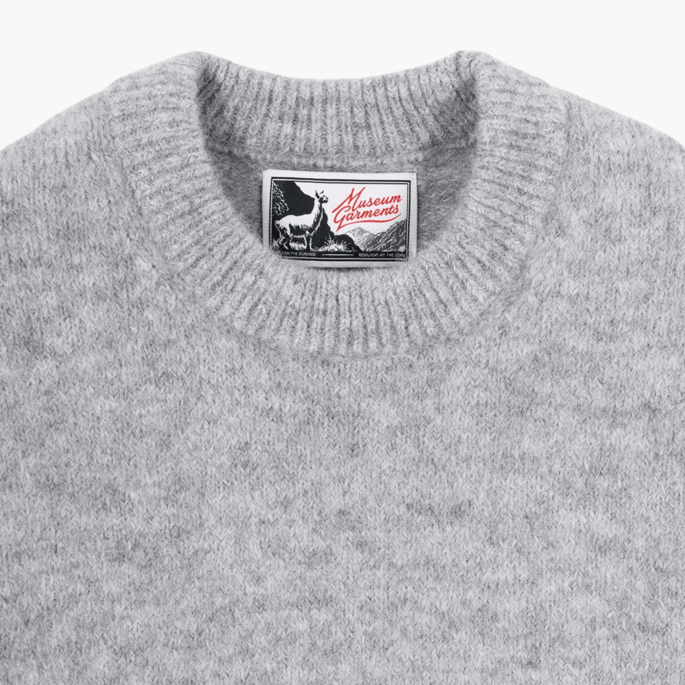 ALPACA JUMPER - Gris chiné clair MUSEUM GARMENTS