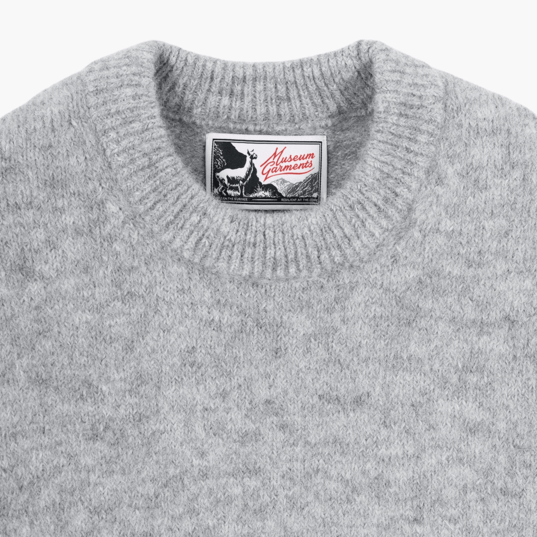 ALPACA JUMPER - Gris chiné clair MUSEUM GARMENTS