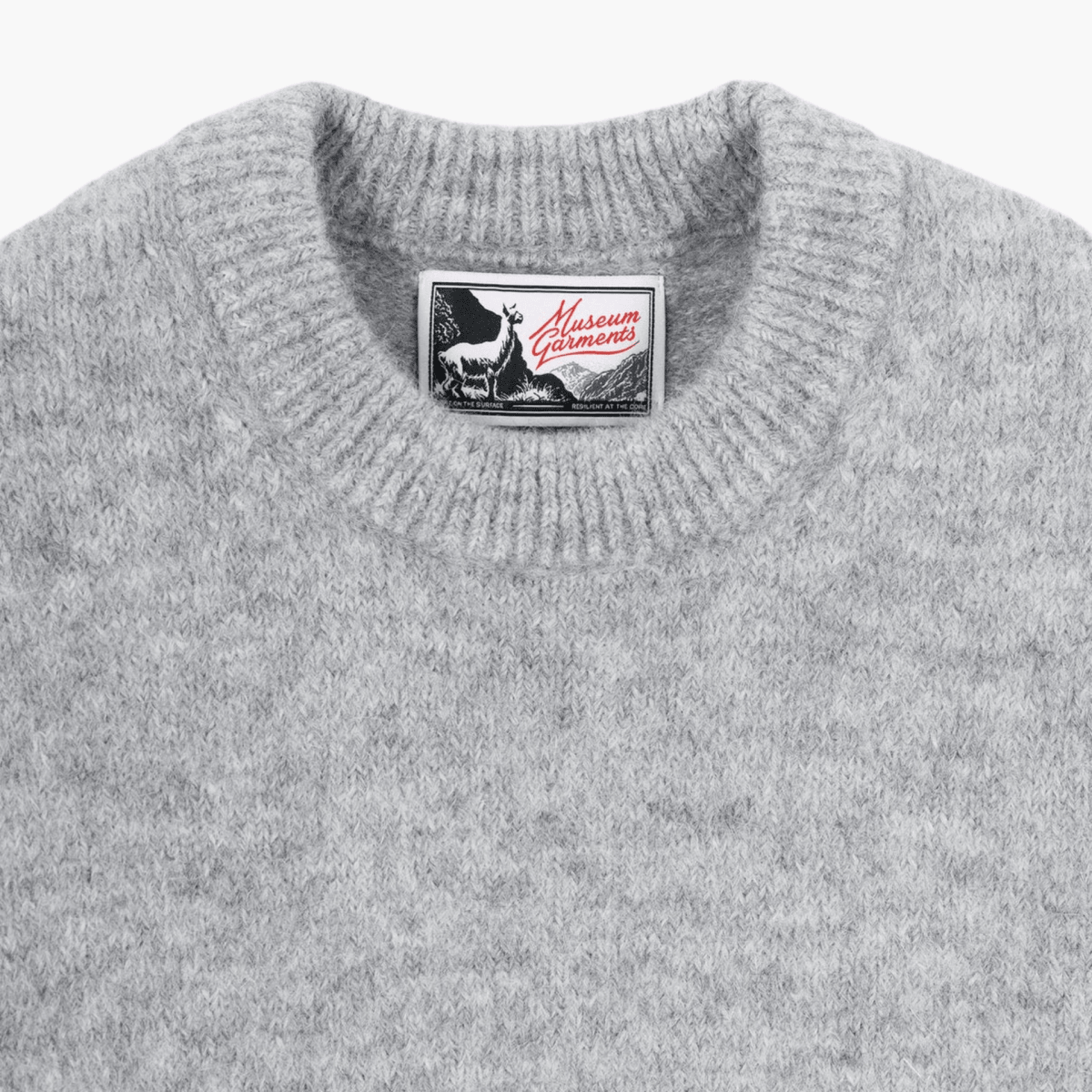 ALPACA JUMPER - Gris chiné clair MUSEUM GARMENTS