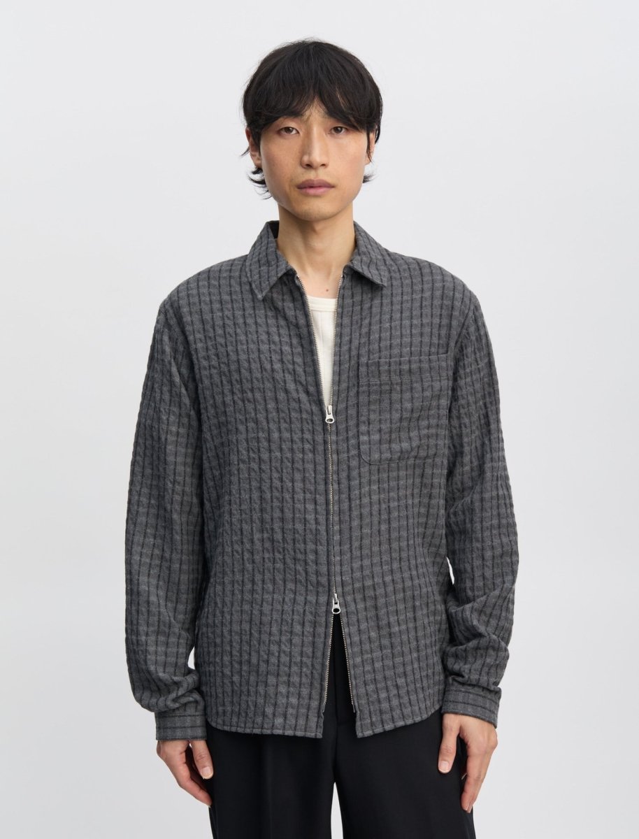 Another Aspect Overshirt 1.0 JPN Grey/Black Stripe - detail — photo 2
