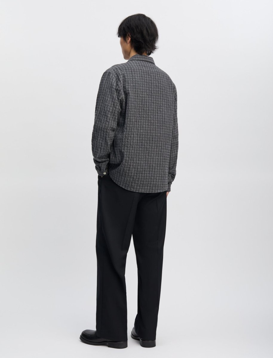 Another Aspect Overshirt 1.0 JPN Grey/Black Stripe - detail — photo 3