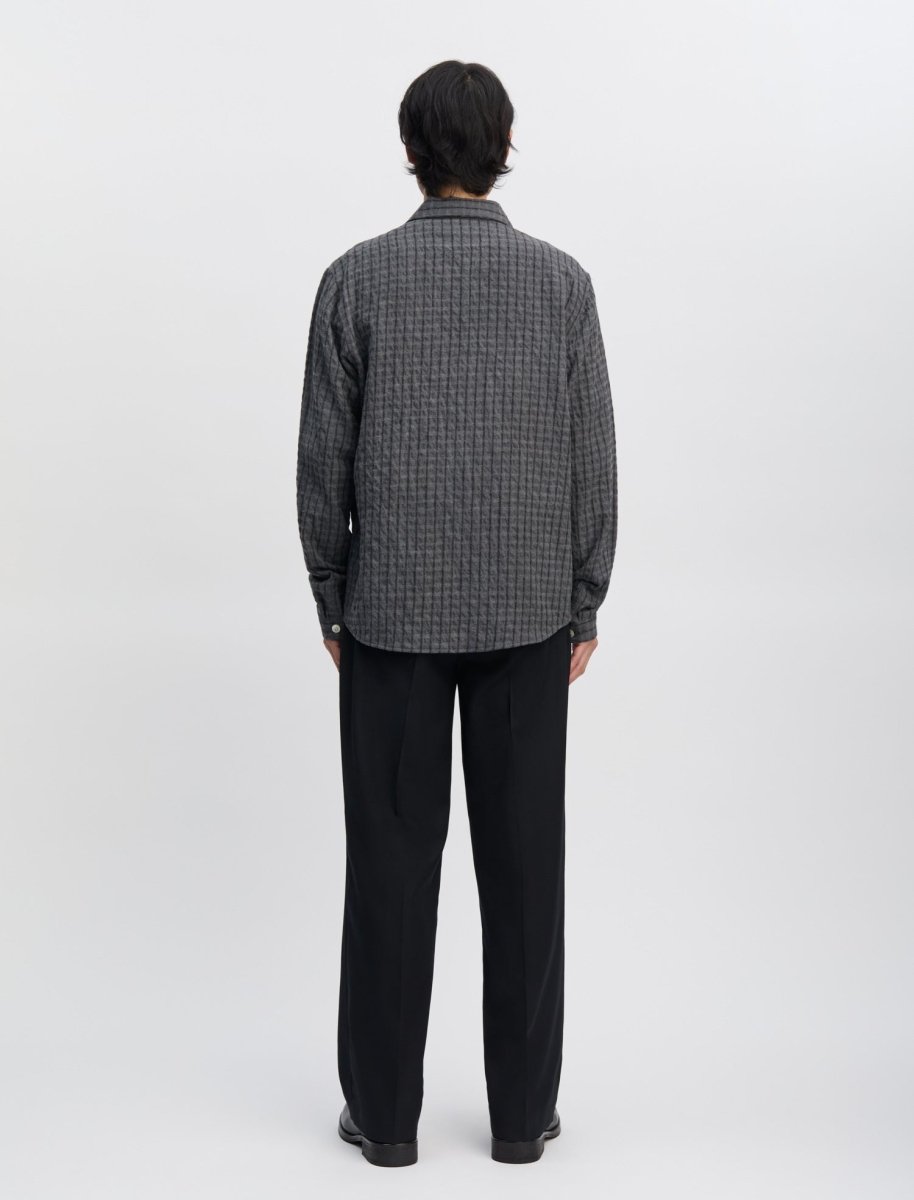 Another Aspect Overshirt 1.0 JPN Grey/Black Stripe - detail — photo 4