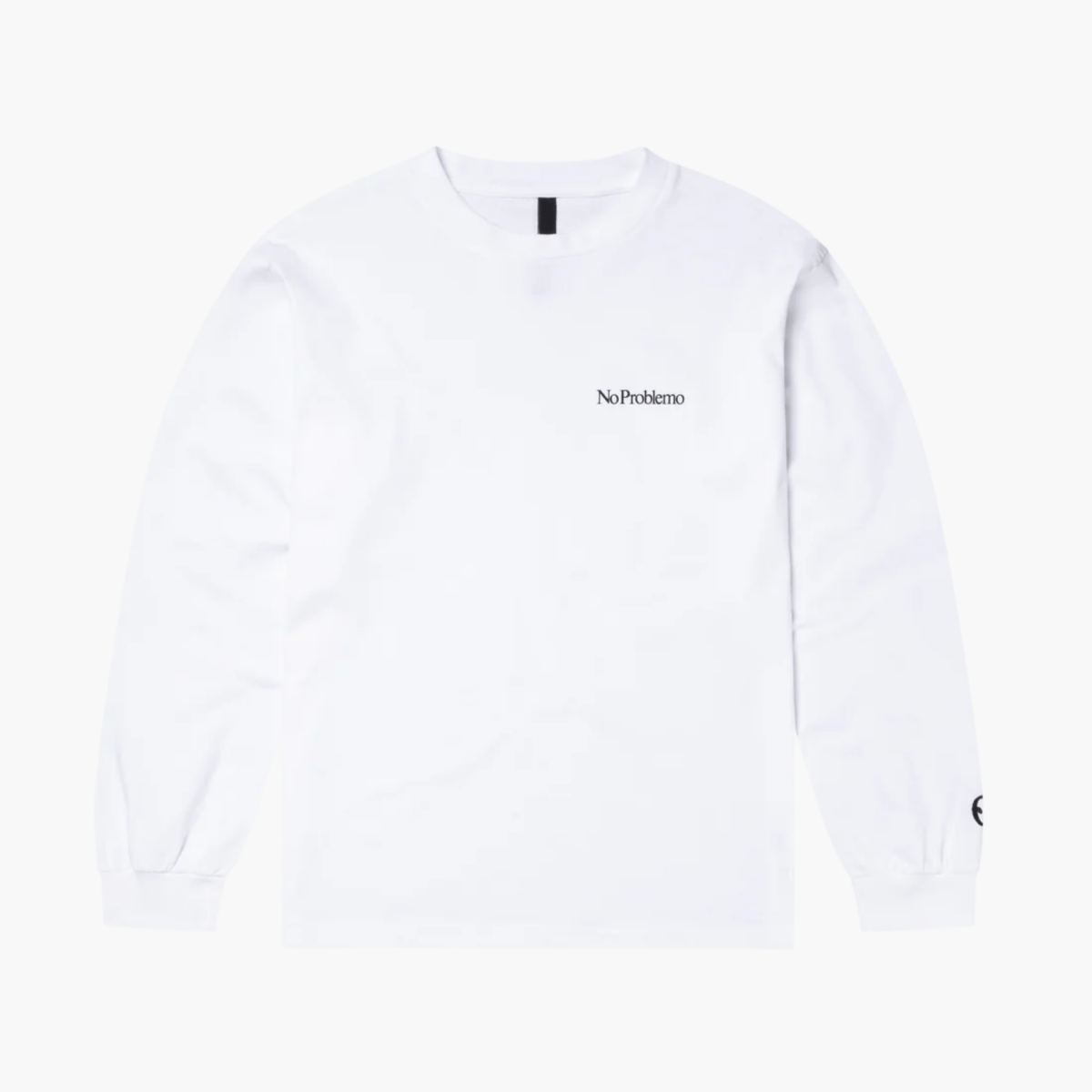 T-shirt manches longues Aries Mini Problemo blanc logo discret boutique vêtement homme Rennes centre