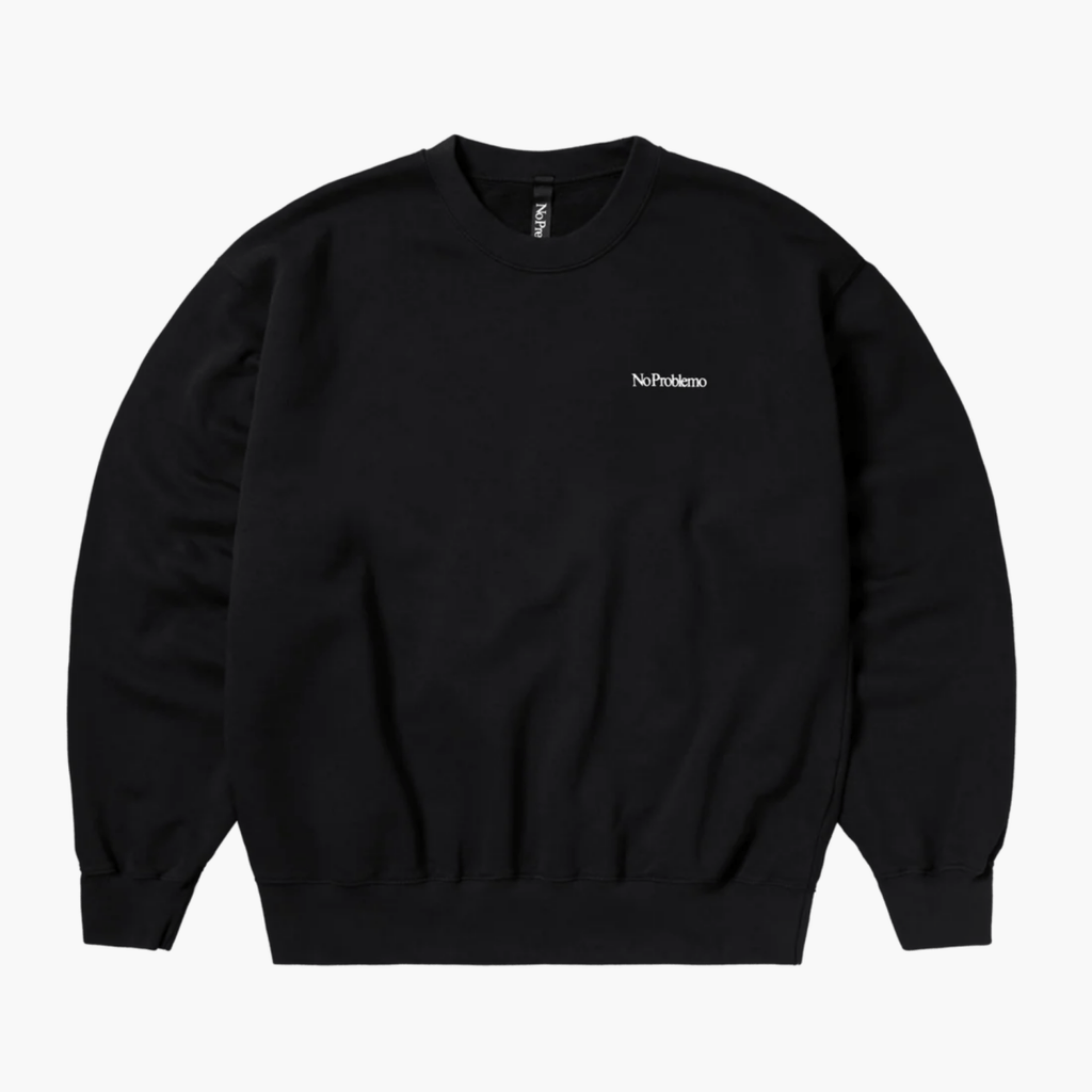 Sweatshirt noir homme logo Mini Problemo Aries boutique streetwear luxe Rennes centre ville