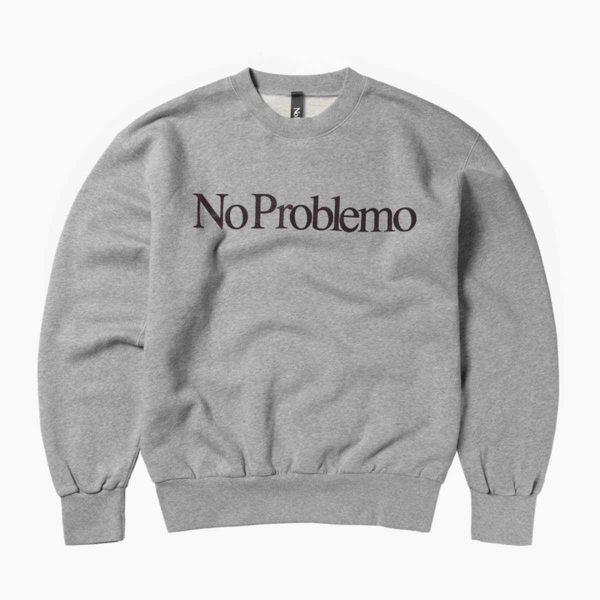 Sweatshirt gris homme logo No Problemo Aries boutique homme rennes 