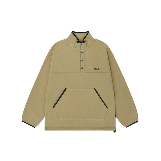 FLEECE BUTTON ANORAK BEIGE Kappy