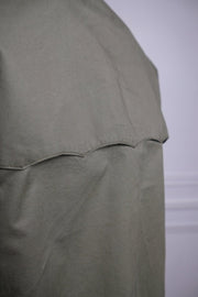 baracuta twill g9 harrington lichen green doublure fraser tartan empiècement parapluie. 