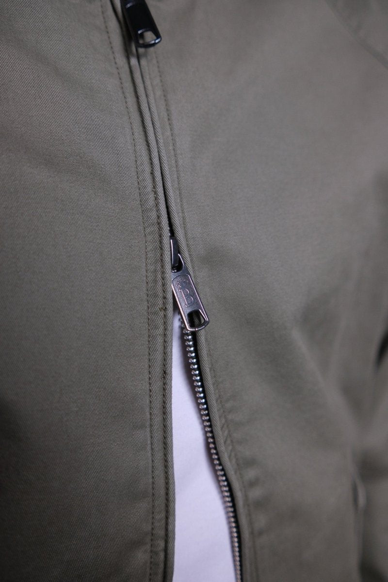 baracuta twill g9 harrington lichen green doublure fraser tartan empiècement parapluie3