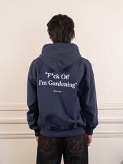 F*ck Off I'm Gardening Hoodie - Navy - Bram's Fruit - vue de dos portée
