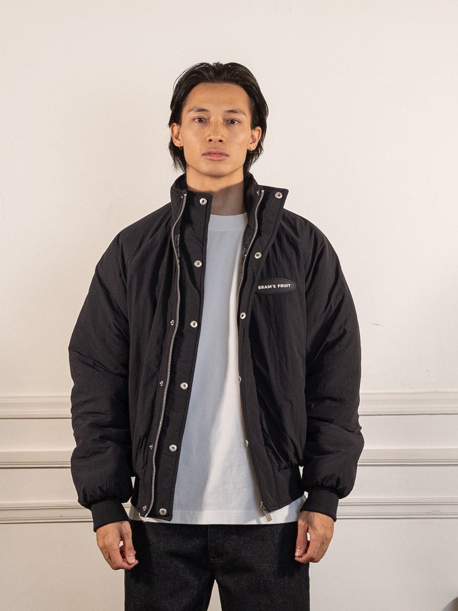 Reversible Bomber Jacket - Black - Bram's Fruit - vue de face portée