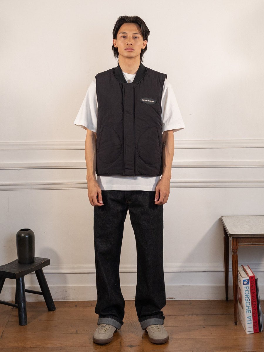 Reversible Padded Vest - Black - Bram's Fruit - vue portée en pied