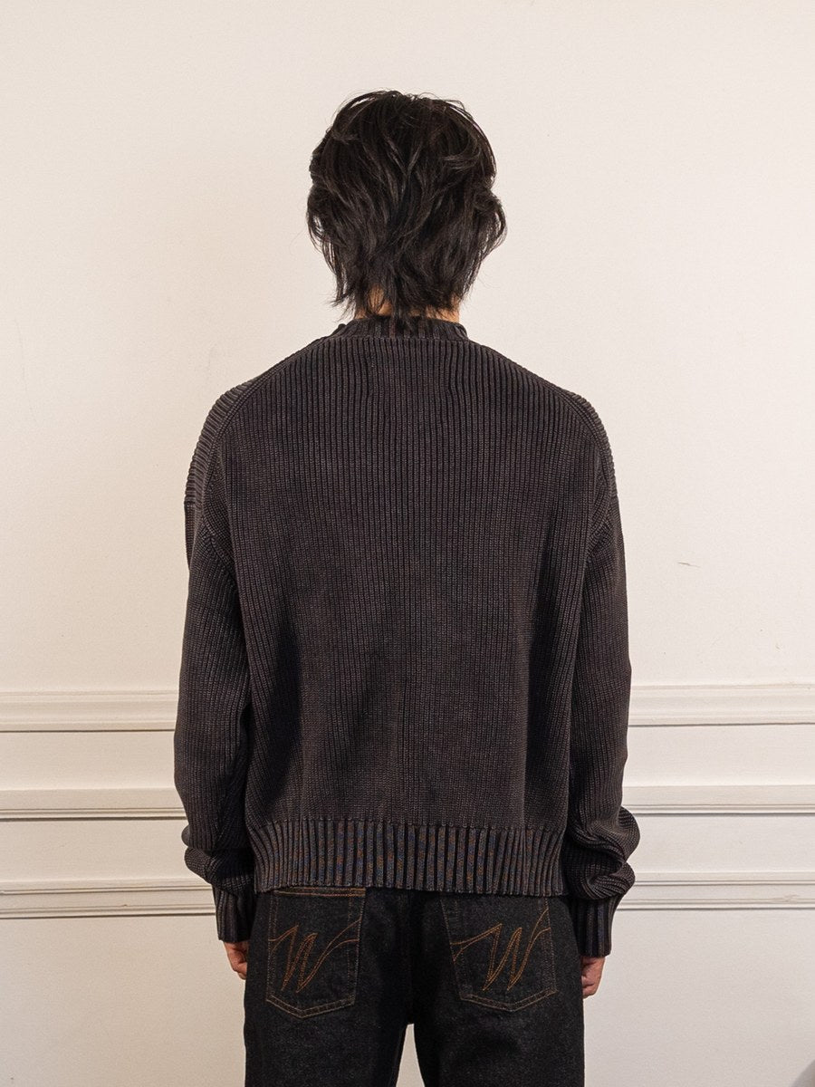 Stamp Knit - Charcoal Black - Bram's Fruit - vue de dos portée