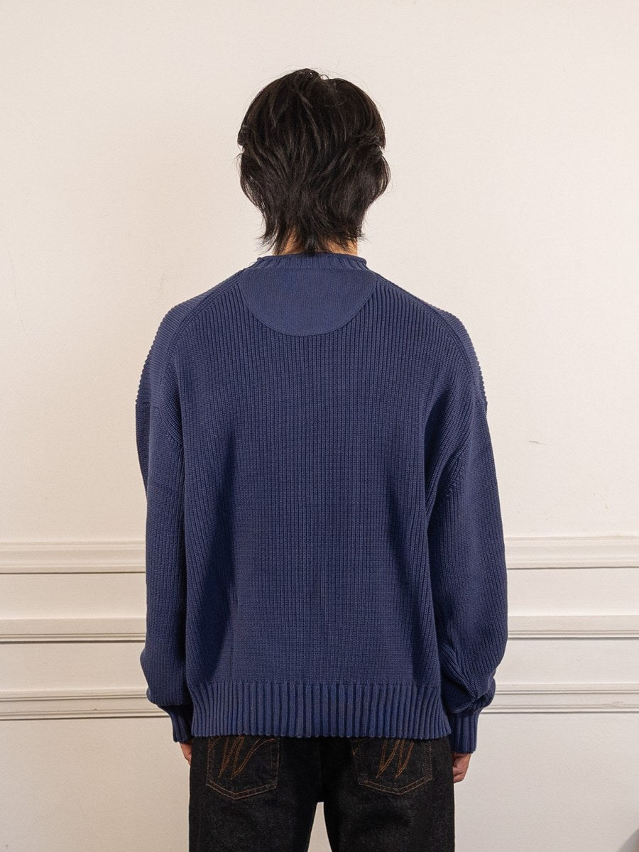 Stamp Knit - Navy - Bram's Fruit - vue de dos portée