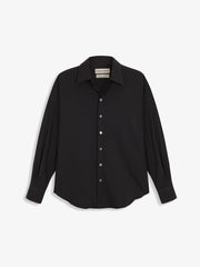 BLACK NORMAL SHIRT - Camisas Manolo - vue de face à plat