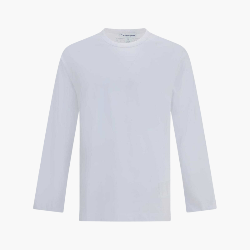 CDG SHIRT Forever Long-sleeve White porté – vêtements homme Rennes – Aura Store