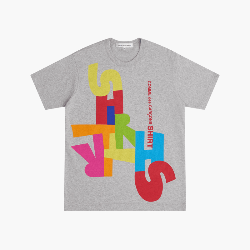 T-shirt gris imprimé Comme des Garçons SHIRT – boutique homme Rennes